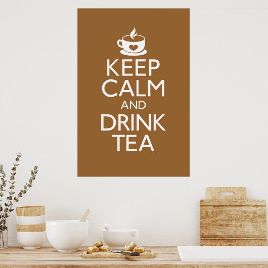 Keep Calm and Drink Tea Poster ポスター (キッチン)
