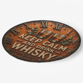Keep Calm and Drink Whiskey ペーパープレート (アングル)