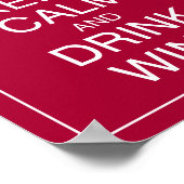 Keep Calm and Drink Wine Art Poster Print ポスター (角)