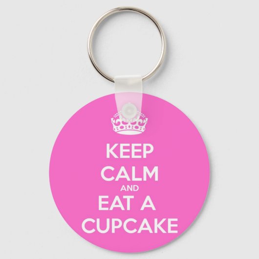 Keep Calm and Eat a Cupcake キーホルダー (正面)