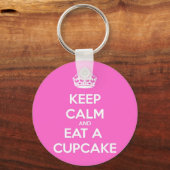 Keep Calm and Eat a Cupcake キーホルダー (正面)