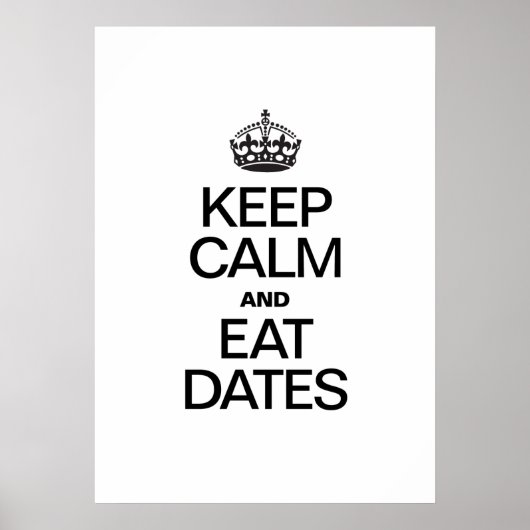 KEEP CALM AND EAT DATES ポスター (正面)
