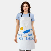 Keep Calm and Eat Latkes エプロン (着用した状態)