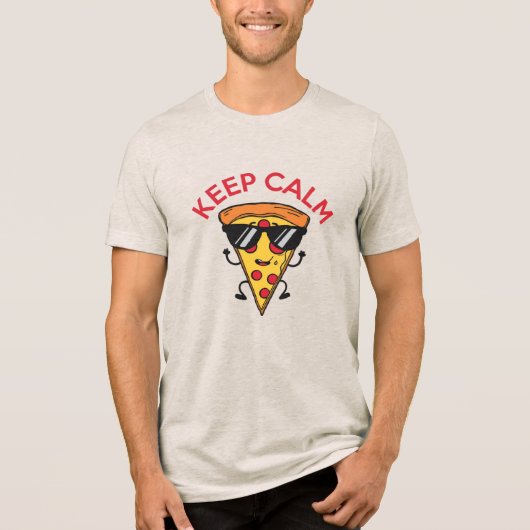 Keep Calm and Eat Pizza トライブレンドTシャツ (正面)
