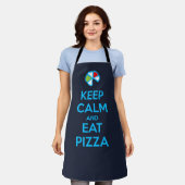 Keep Calm and Eat Pizza 1 エプロン (着用した状態)
