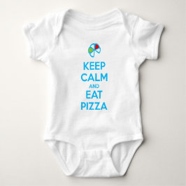 Keep Calm and Eat Pizza 1 ベビーボディスーツ