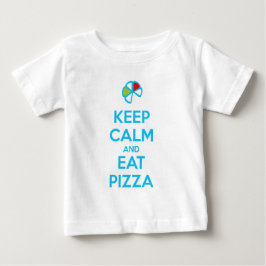 Keep Calm and Eat Pizza 1 ベビーTシャツ