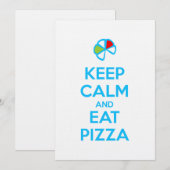 Keep Calm and Eat Pizza 1 招待状 (正面/裏面)