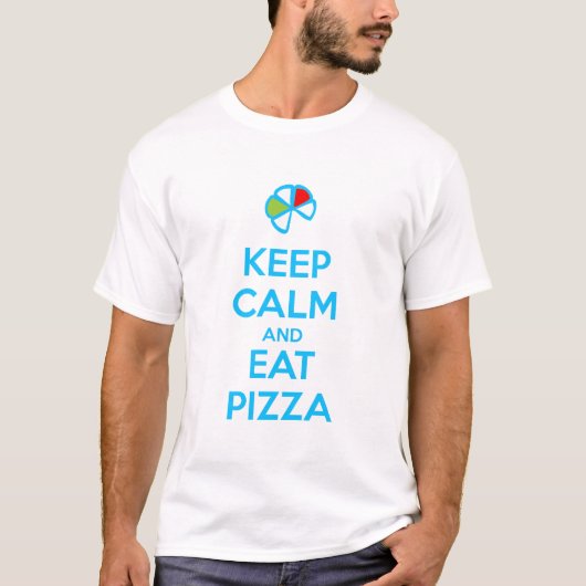 Keep Calm and Eat Pizza 1 Tシャツ (正面)