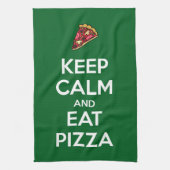 Keep Calm and Eat Pizza 2 キッチンタオル (縦)