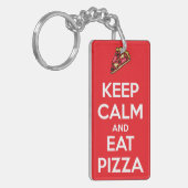 Keep Calm and Eat Pizza 2 キーホルダー (正面左)