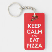 Keep Calm and Eat Pizza 2 キーホルダー (正面)
