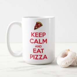 Keep Calm and Eat Pizza 2 コーヒーマグカップ