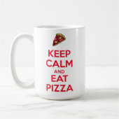 Keep Calm and Eat Pizza 2 コーヒーマグカップ (左)