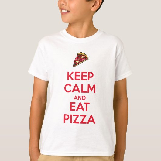 Keep Calm and Eat Pizza 2 Tシャツ (正面)
