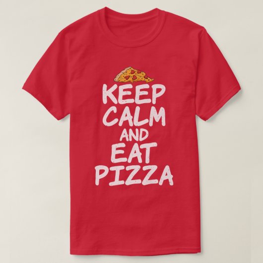 Keep Calm and eat Pizza Lover Premium  Tシャツ (デザイン正面)