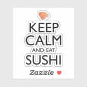 Keep Calm And Eat Sushi シール (シート)
