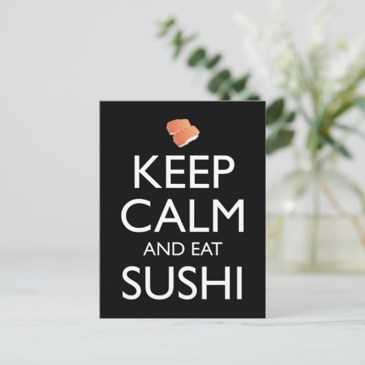 Keep Calm And Eat Sushi ポストカード (スタンド正面)