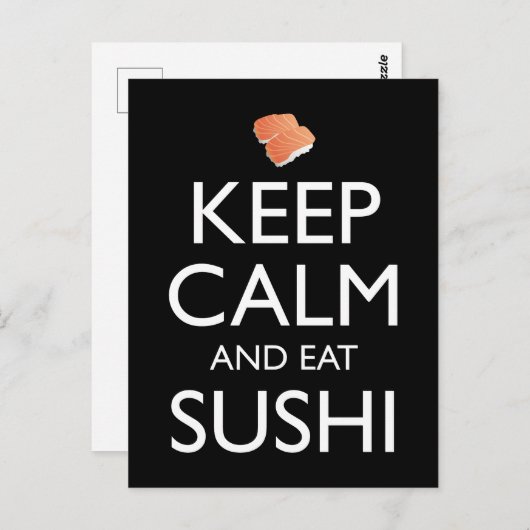 Keep Calm And Eat Sushi ポストカード (正面/裏面)