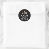 Keep Calm And Eat Sushi ラウンドシール (バッグ)