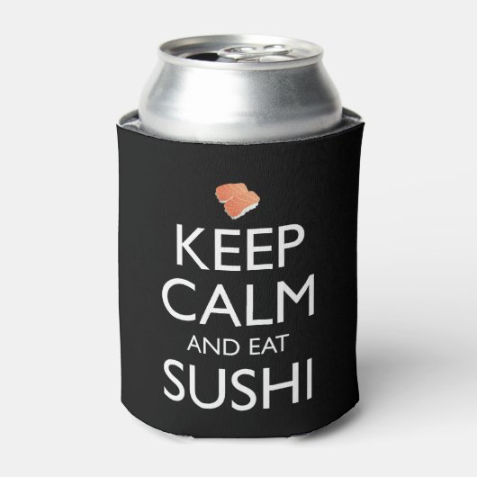 Keep Calm And Eat Sushi 缶クーラー (缶正面)