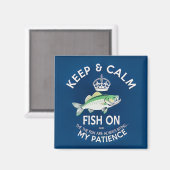 Keep Calm and Fish On マグネット (正面/裏面)