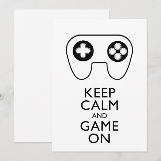 KEEP CALM AND GAME ON - ゲームパッド (正面/裏面)