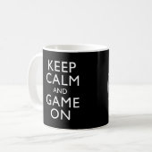 KEEP CALM AND GAME ON - ゲームパッド コーヒーマグカップ (正面左)