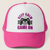 Keep calm and game on gaming  キャップ (正面)