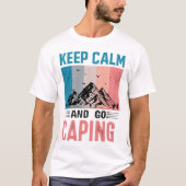 Keep Calm and Go Camping Retro Tee Tシャツ (正面)