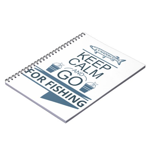 Keep calm and go for fishing ノートブック (左側)