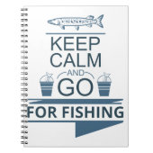 Keep calm and go for fishing ノートブック (正面)