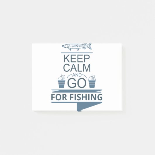 Keep calm and go for fishing ポストイット (正面)