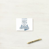 Keep calm and go for fishing ポストイット (デスク上)