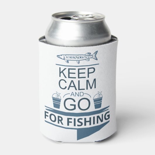 Keep calm and go for fishing 缶クーラー (缶正面)