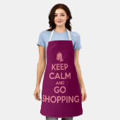 Keep Calm and Go Shopping エプロン (着用した状態)