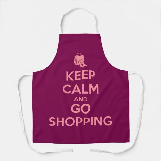 Keep Calm and Go Shopping エプロン (正面)