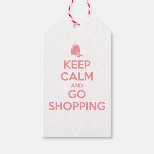 Keep Calm and Go Shopping ギフトタグ (正面)