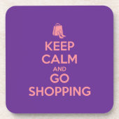 Keep Calm and Go Shopping コースター (正面)