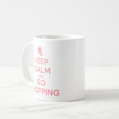 Keep Calm and Go Shopping コーヒーマグカップ (正面左)