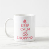 Keep Calm and Go Shopping コーヒーマグカップ (左)
