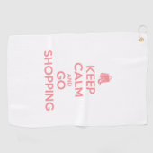 Keep Calm and Go Shopping ゴルフタオル (横)