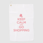 Keep Calm and Go Shopping ゴルフタオル (正面)
