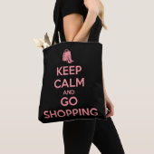Keep Calm and Go Shopping トートバッグ (クローズアップ)
