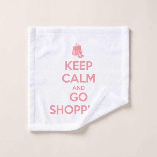 Keep Calm and Go Shopping バスタオルセット (ウォッシュタオル)