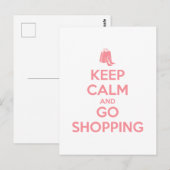 Keep Calm and Go Shopping ポストカード (正面/裏面)