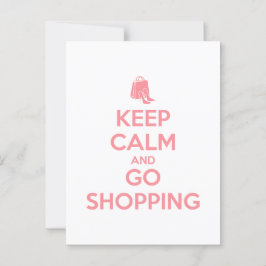 Keep Calm and Go Shopping ポストカード