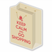 Keep Calm and Go Shopping (bag1) シール (正面)