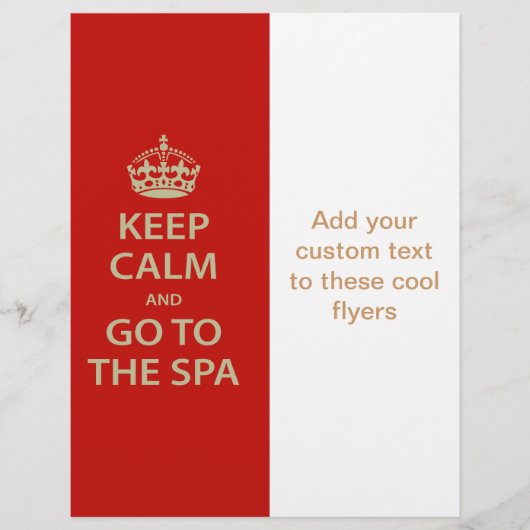 Keep Calm and Go To the Spa チラシ (正面)