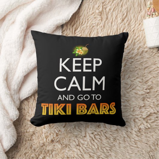 Keep Calm And Go To Tiki Bars クッション (ブランケット)